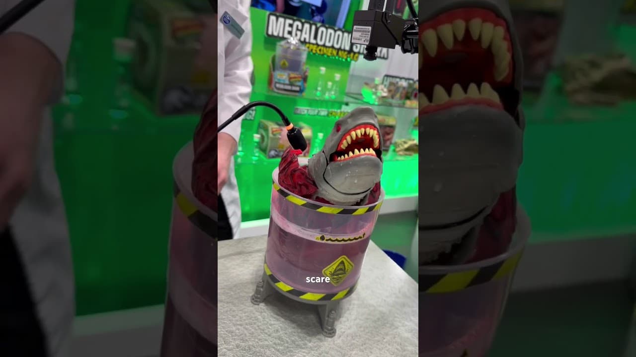 Meet Spin Master’s hatching Megalodon Shark. #spinmaster #shark #toys #toyfair #nytoyfair
