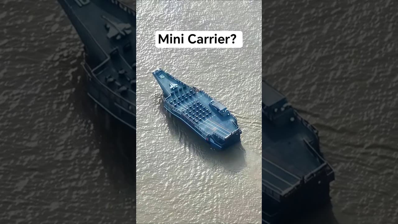 Strange looking new aircraft carrier spotted in China