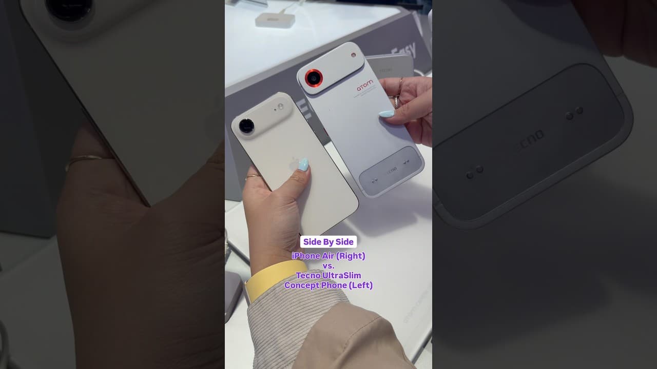 5.6mm Thick iPhone Air vs. 4.6mm Thick Tecno Ultra Thin Concept Phone