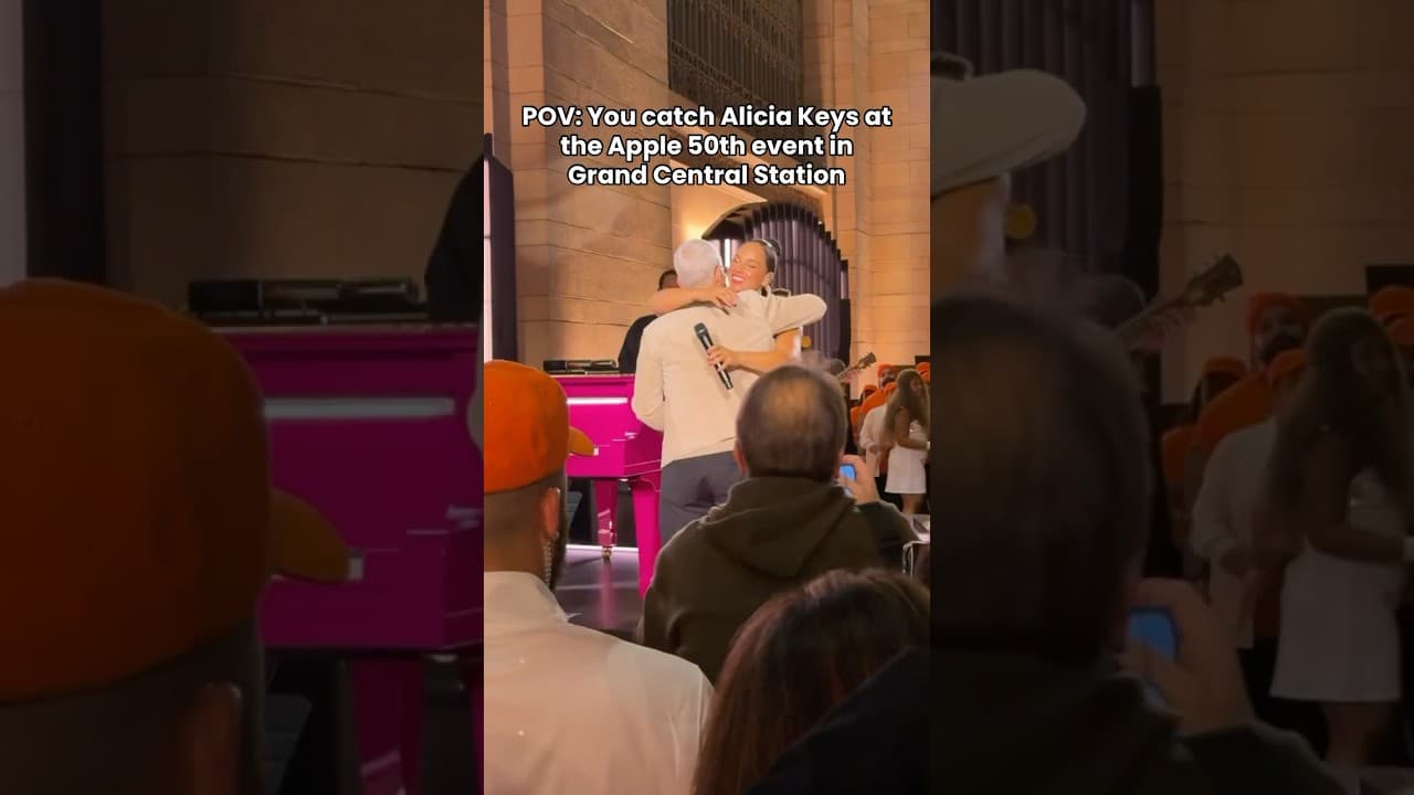 Alicia Keys Brings Tim Cook to The Stage at the Apple 50th