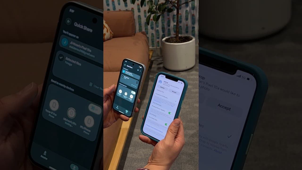 Quick Share a Photo With Your Pixel 10A to an iPhone