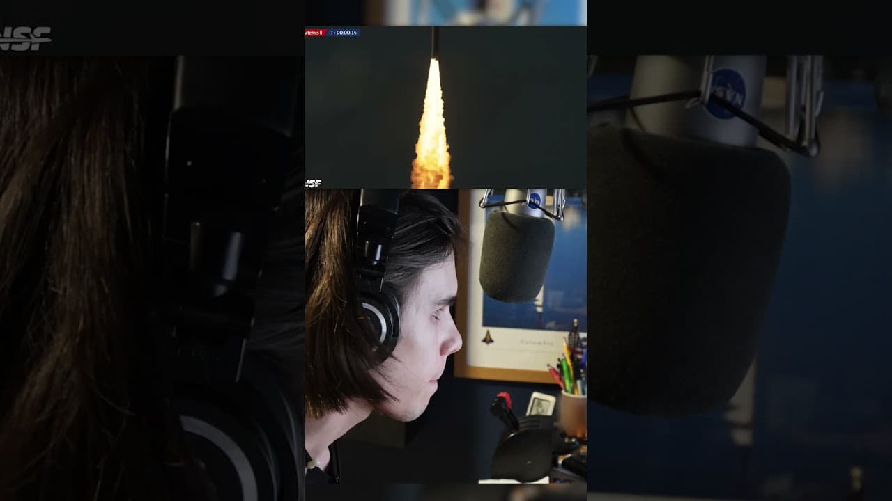 Behind The Scenes of Artemis II Launch Commentary! #NASA #artemis #space #moon