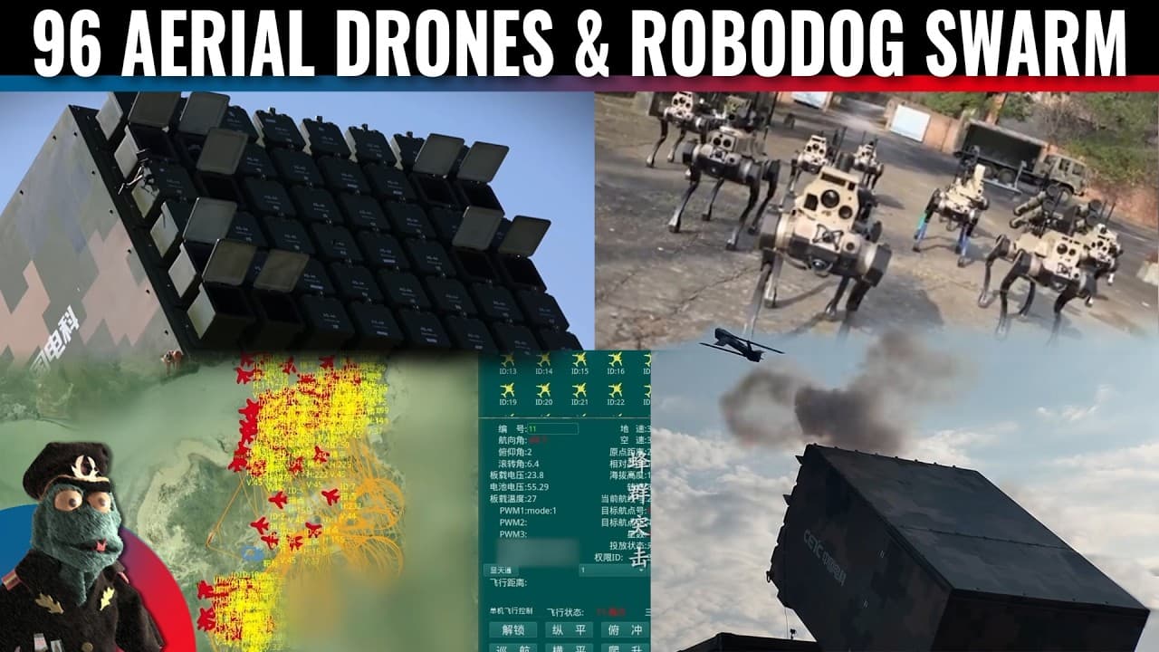 Chinese autonomous drone swarms attacking targets