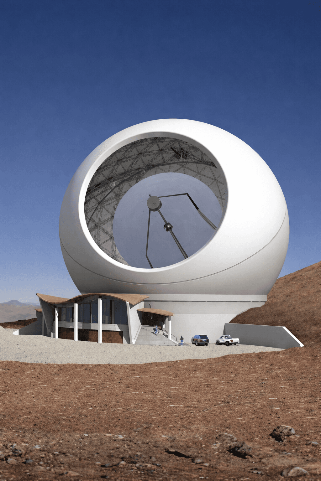 Artist impression of the Fred Young Submillimeter Telescope(Credit : NASA)