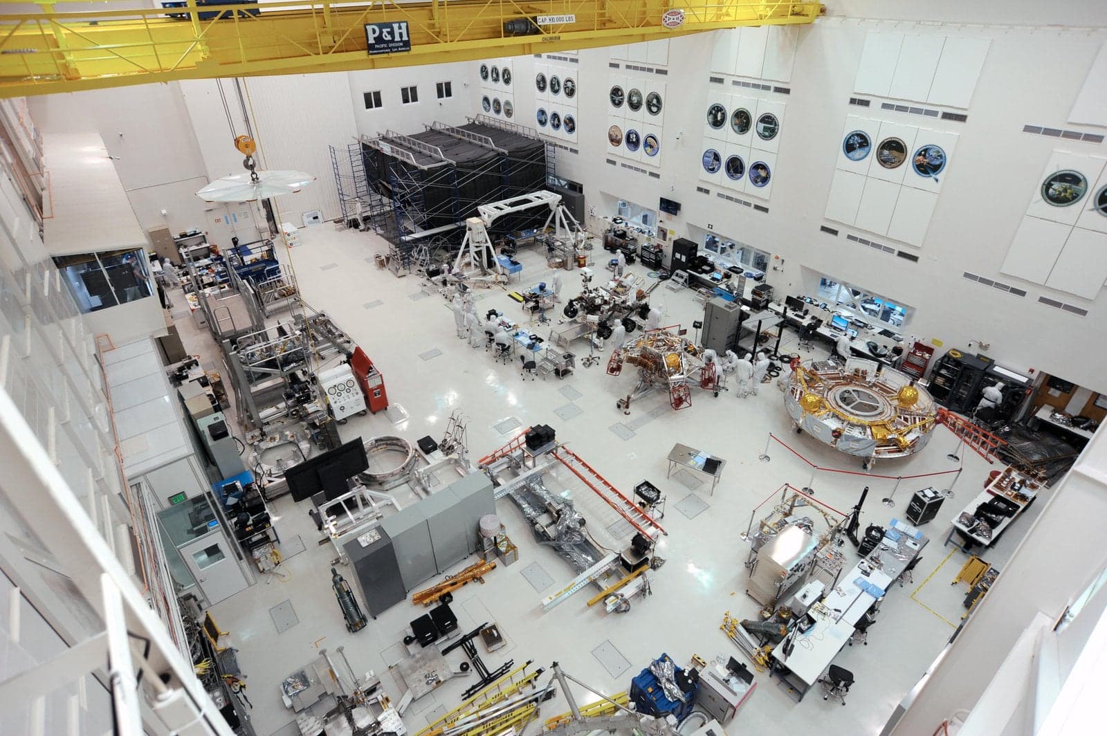 High Bay 1 at JPL, which likely has some fungi living somewhere within it, even while the Mars 2020 rover was being worked on in it. Credit - NASA/JPL-Caltech