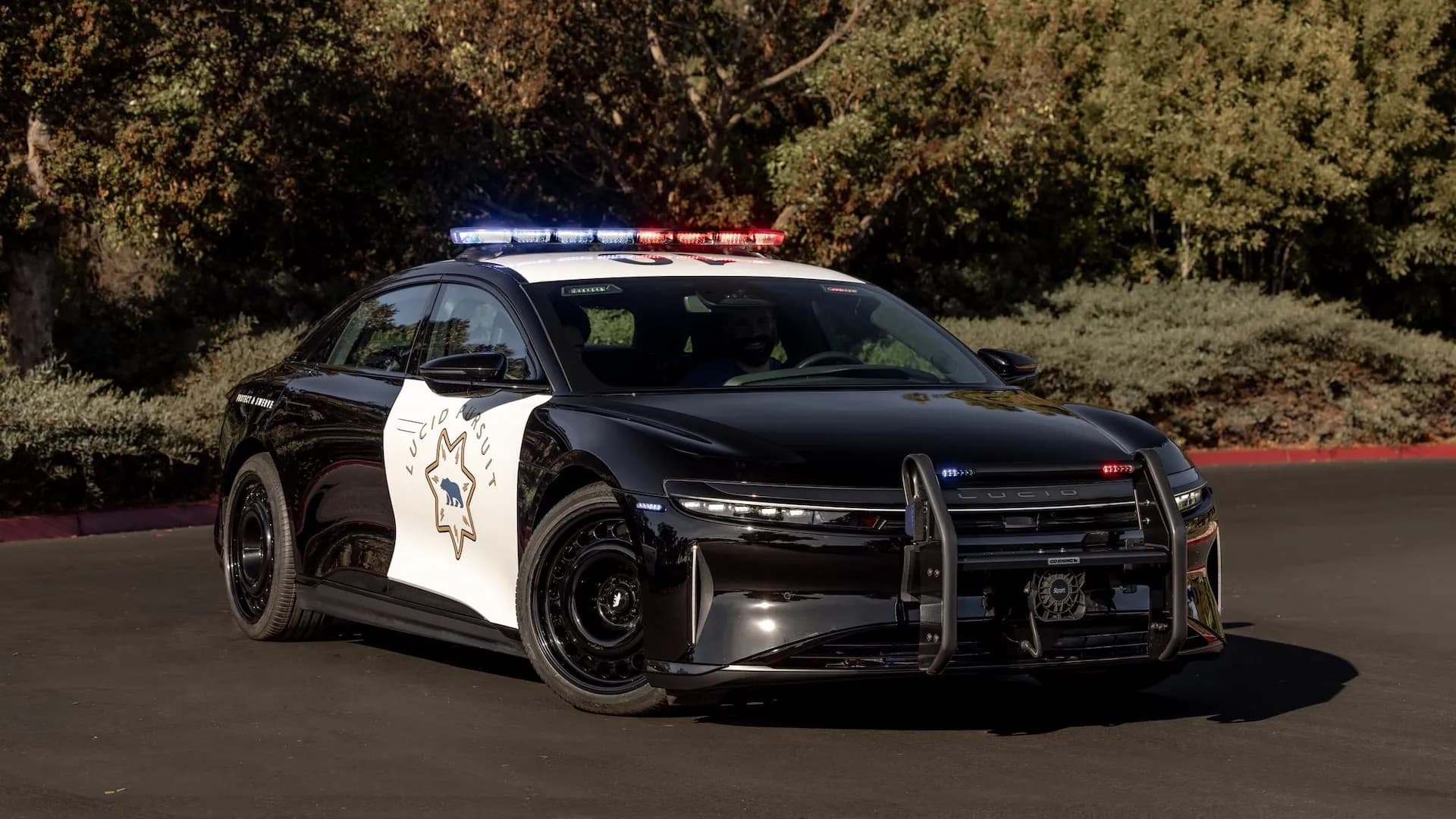 Lucid Air cop car tested by California Highway Patrol