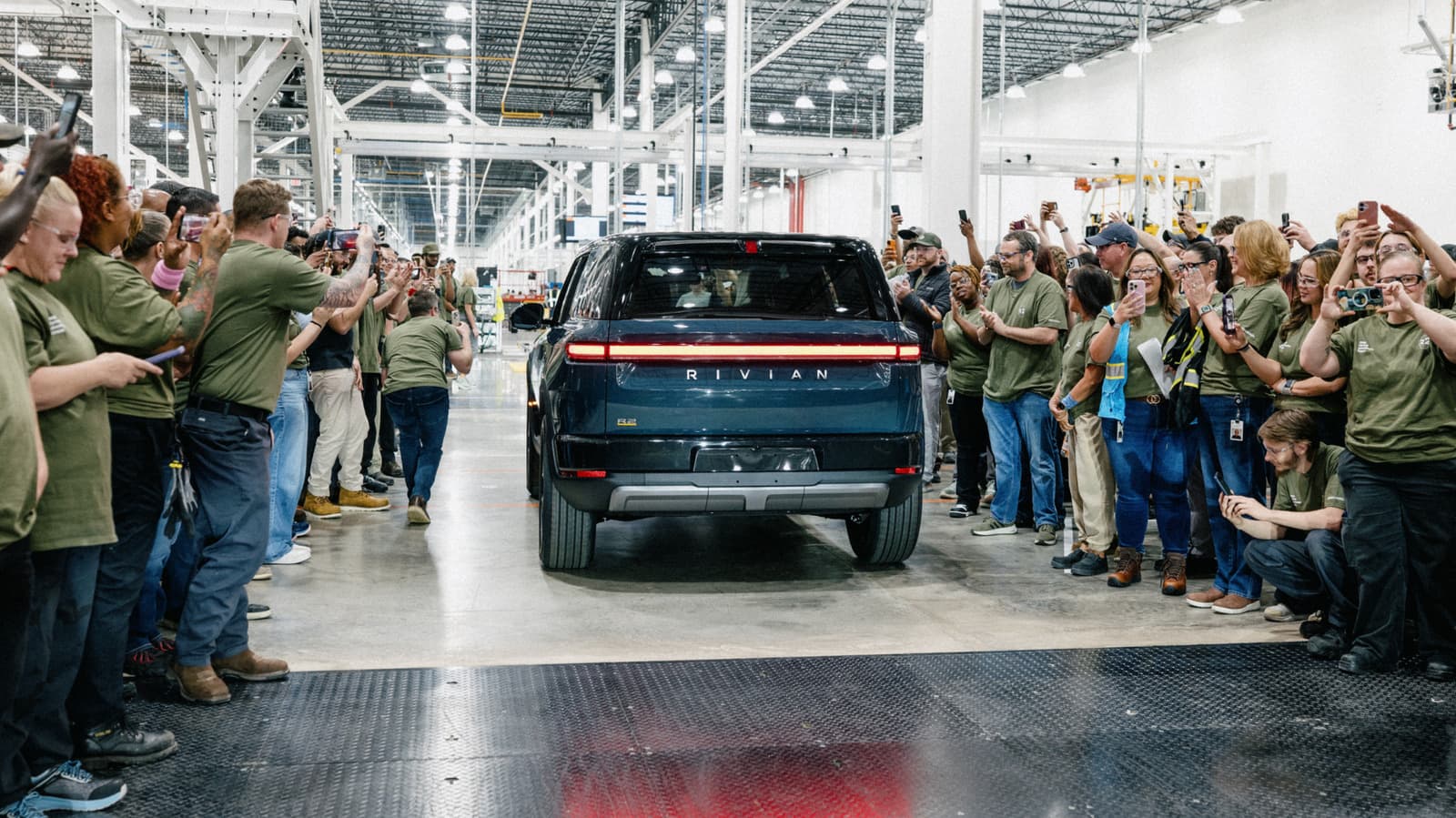 First Production Rivian R2 Drives Off The Line Just Days After A Tornado Hit The Factory - Jalopnik