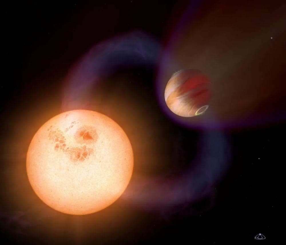 This artist's illustration shows an Ultra-Short Period planet orbiting its star. This type of exoplanet takes less than one Earth day to orbit its star. Some scientists think these exoplanets are the remaining rocky cores of once much larger gas giants whose atmospheres have been stripped away by their stars. Image Credit: NASA, ESA, and A. Schaller (for STScI)