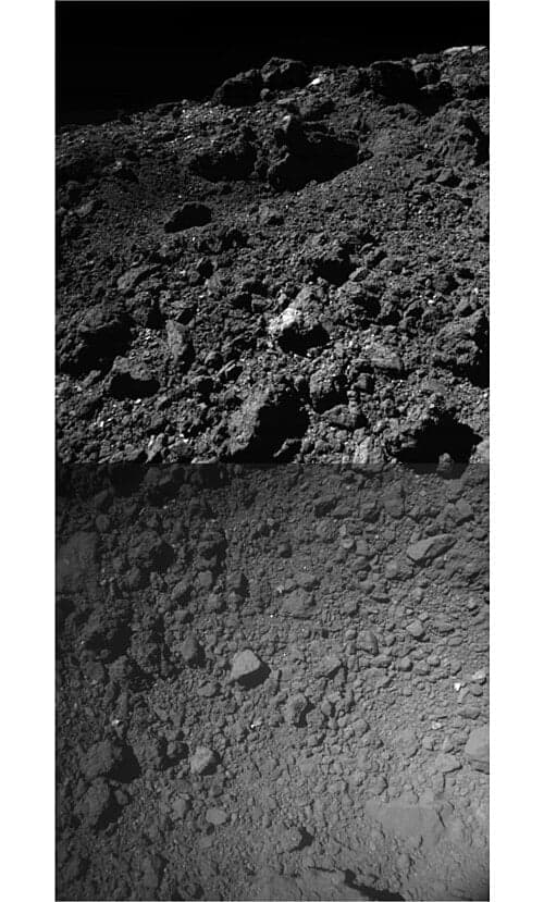 Images of the surface of Ryugu taken by the navigation camera on Hayabusa-2. Credit - JAXA, Chiba Institute of Technology, University of Tokyo, Kochi University, Rikkyo University, Nagoya University, Meiji University, University of Aizu, AIST