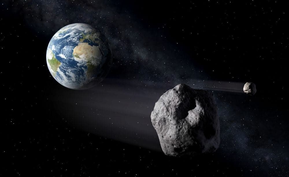 This artist's illustration shows asteroids moving in Earth's vicinity. The Vera Rubin Observatory's Legacy Survey of Space and Time will detect many more small rocks that are about to strike Earth, giving ample time for follow-up observations with other telescopes. Not only does this mean we'll learn more about the Near Earth Object population, but we will be able to recover more of them. Image Credit: ESA/P.Carril